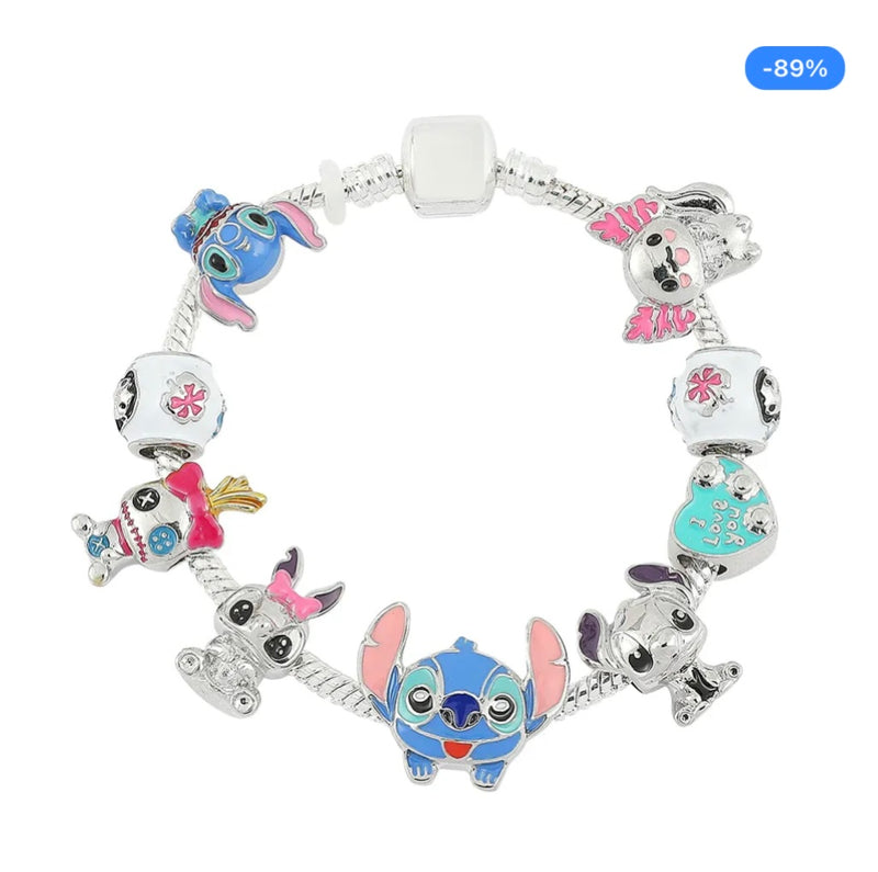 Bracelete Lilo & Stitch Disney – Banhado a Prata