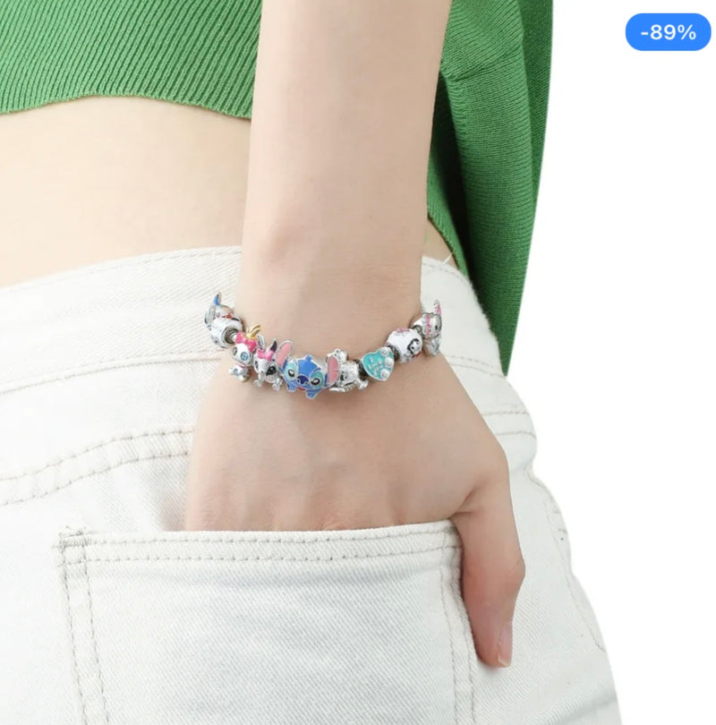 Bracelete Lilo & Stitch Disney – Banhado a Prata